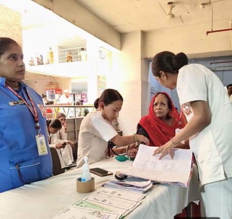 B.Sc Nursing students during clinical training
